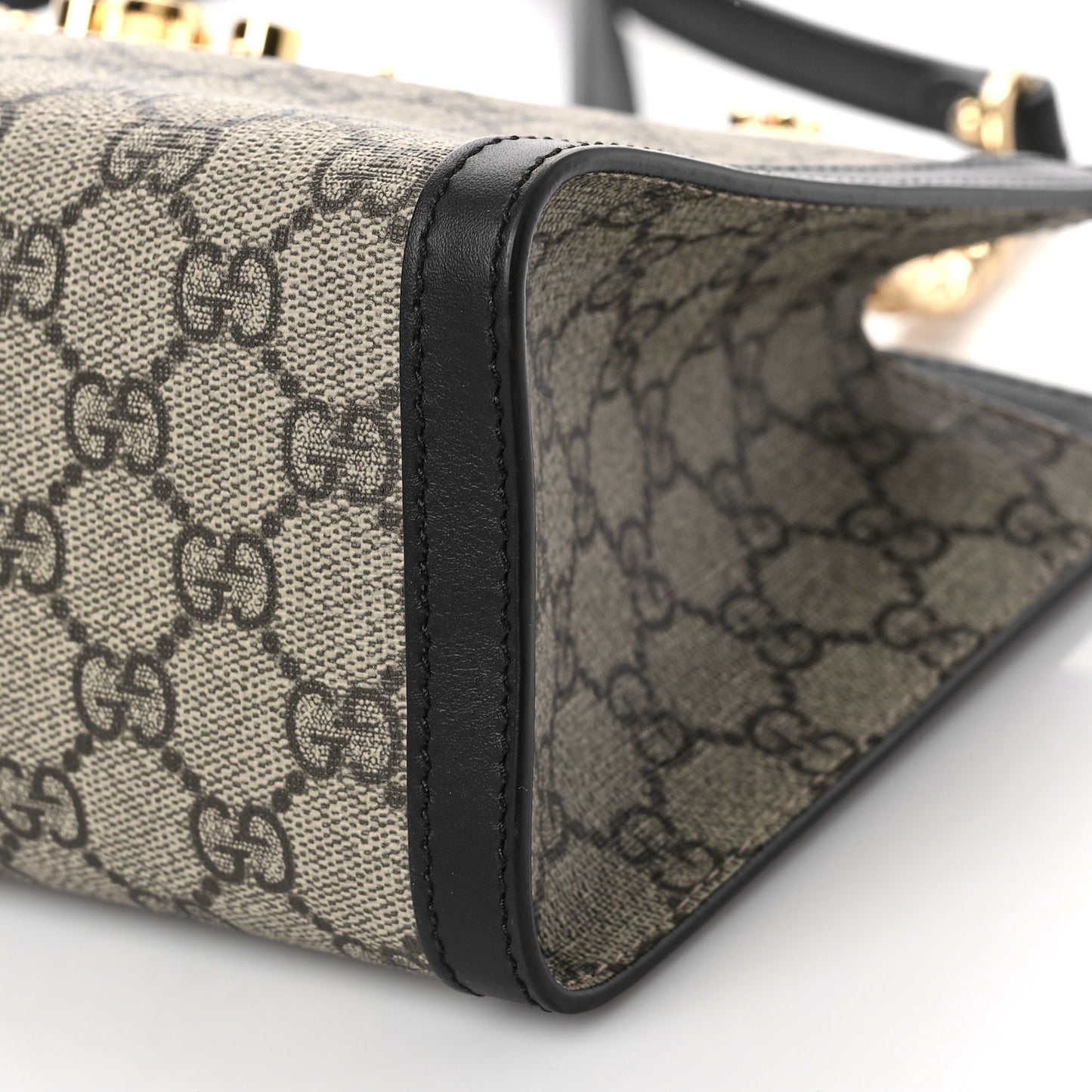 GG Supreme Monogram Small Padlock Tote Black