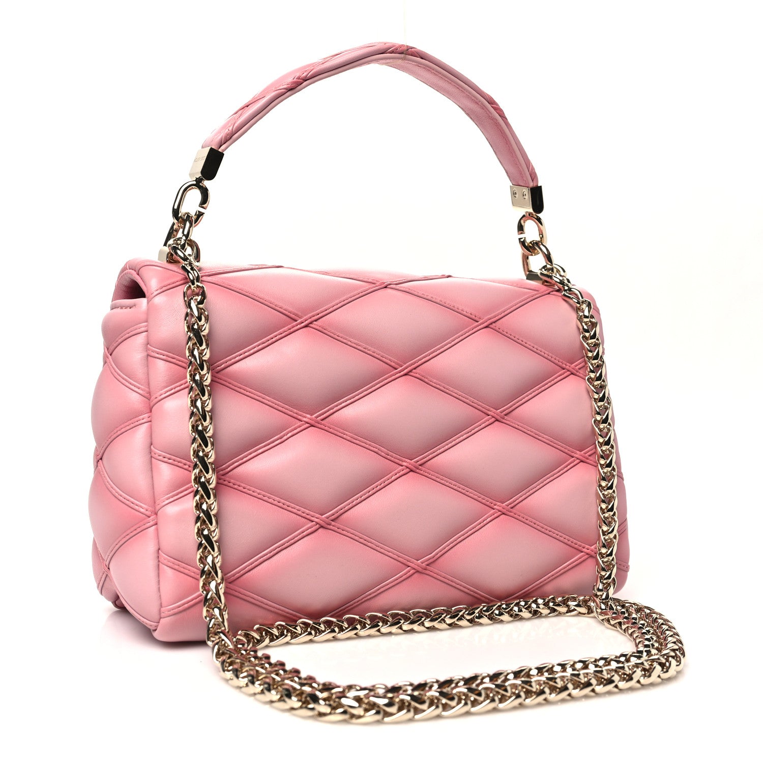 Louis Vuitton Lambskin Malletage Top Handle GO-14 MM Rosabella 4 of 11