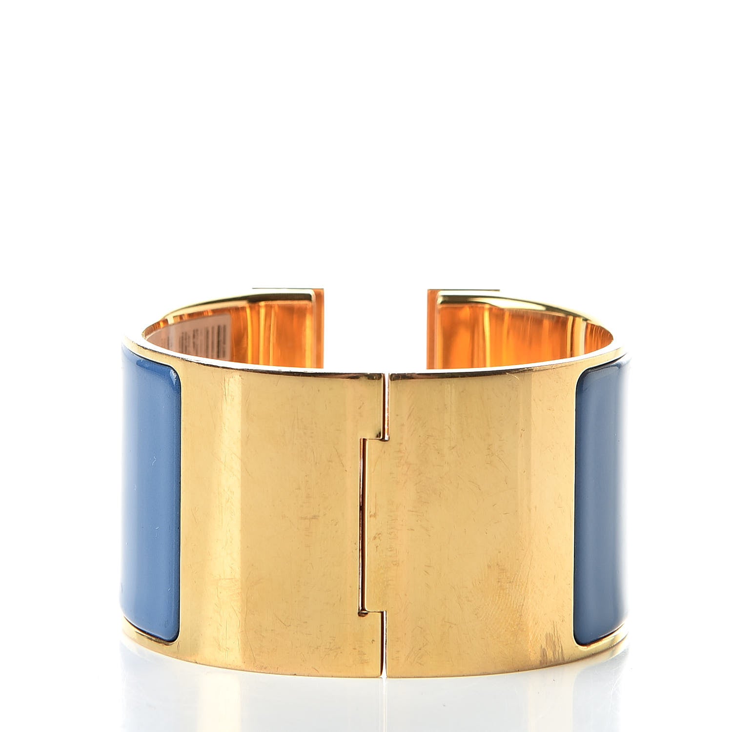 Hermes Enamel Extra Wide Clic Clac H Bracelet PM Bleu Turquin 3 of 5