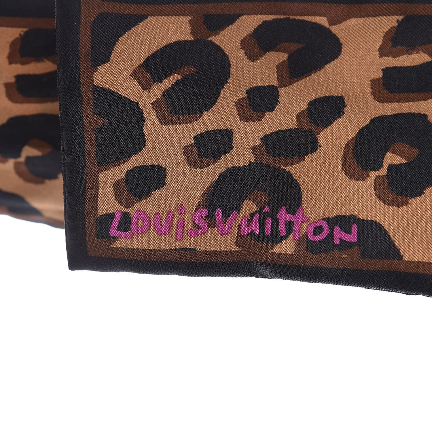 Louis Vuitton Silk Leopard Bandeau Scarf Marron 5 of 6