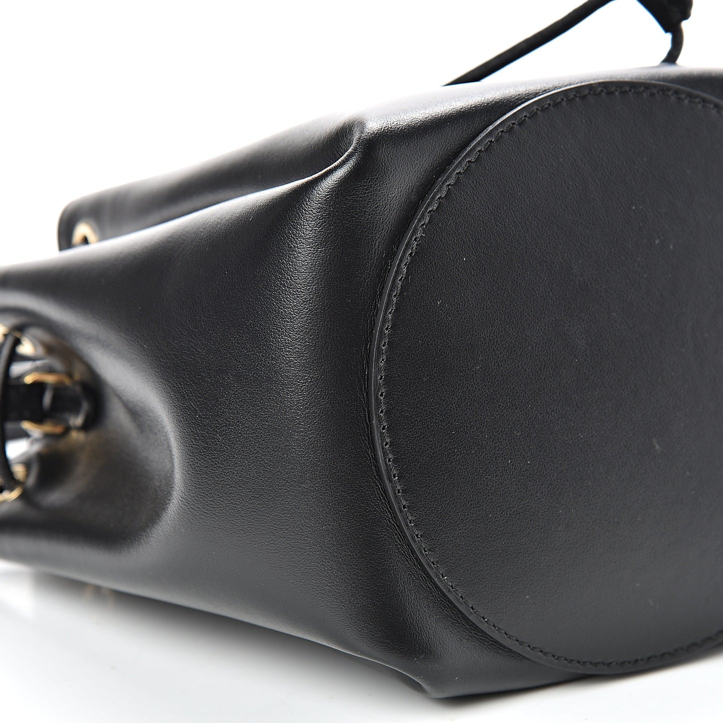 Calfskin Monogram Motif TB Bucket Black