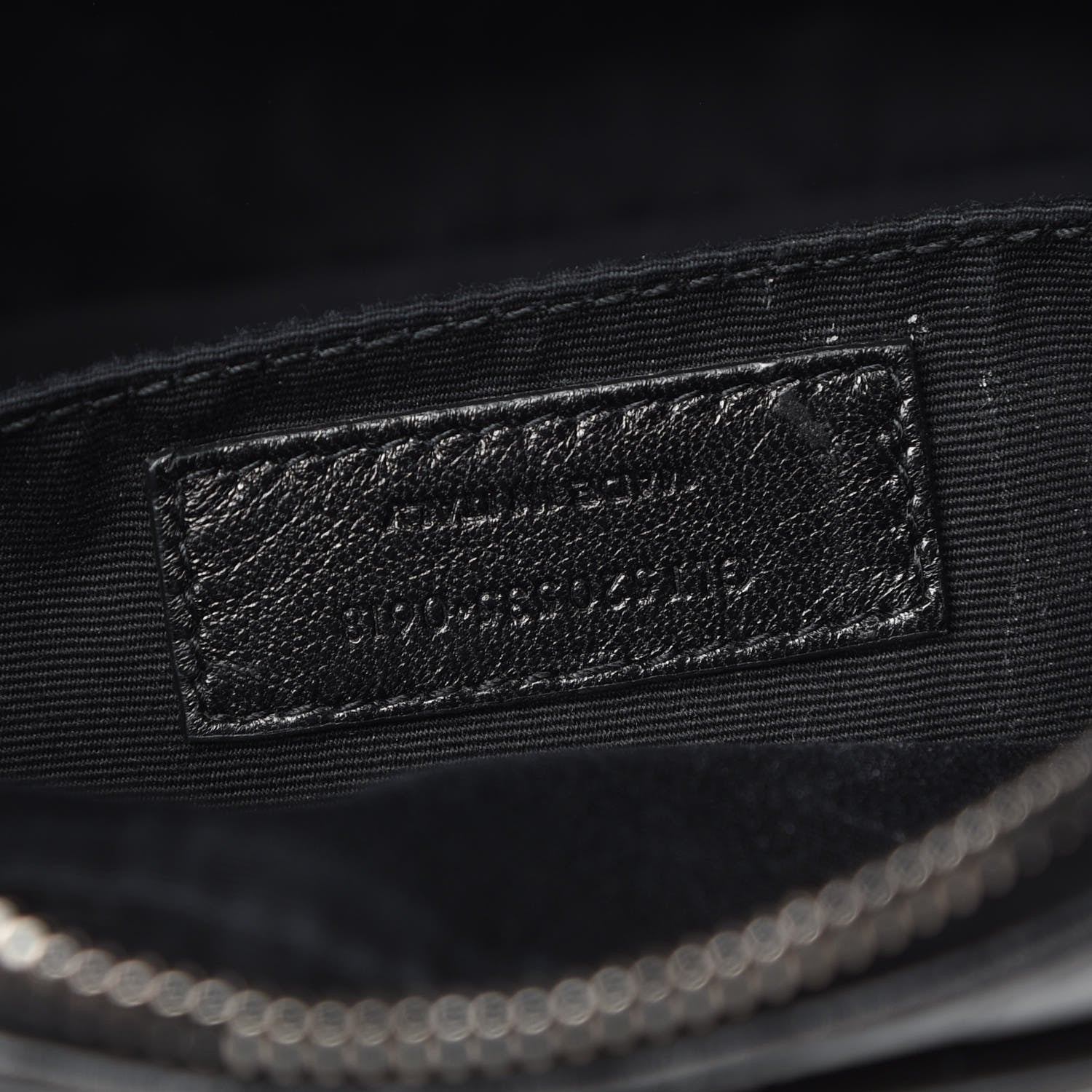 Saint Laurent Calfskin Crocodile Embossed Monogram Lou Camera Bag Black 7 of 10