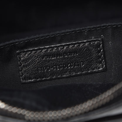 Saint Laurent Calfskin Crocodile Embossed Monogram Lou Camera Bag Black 7 of 10