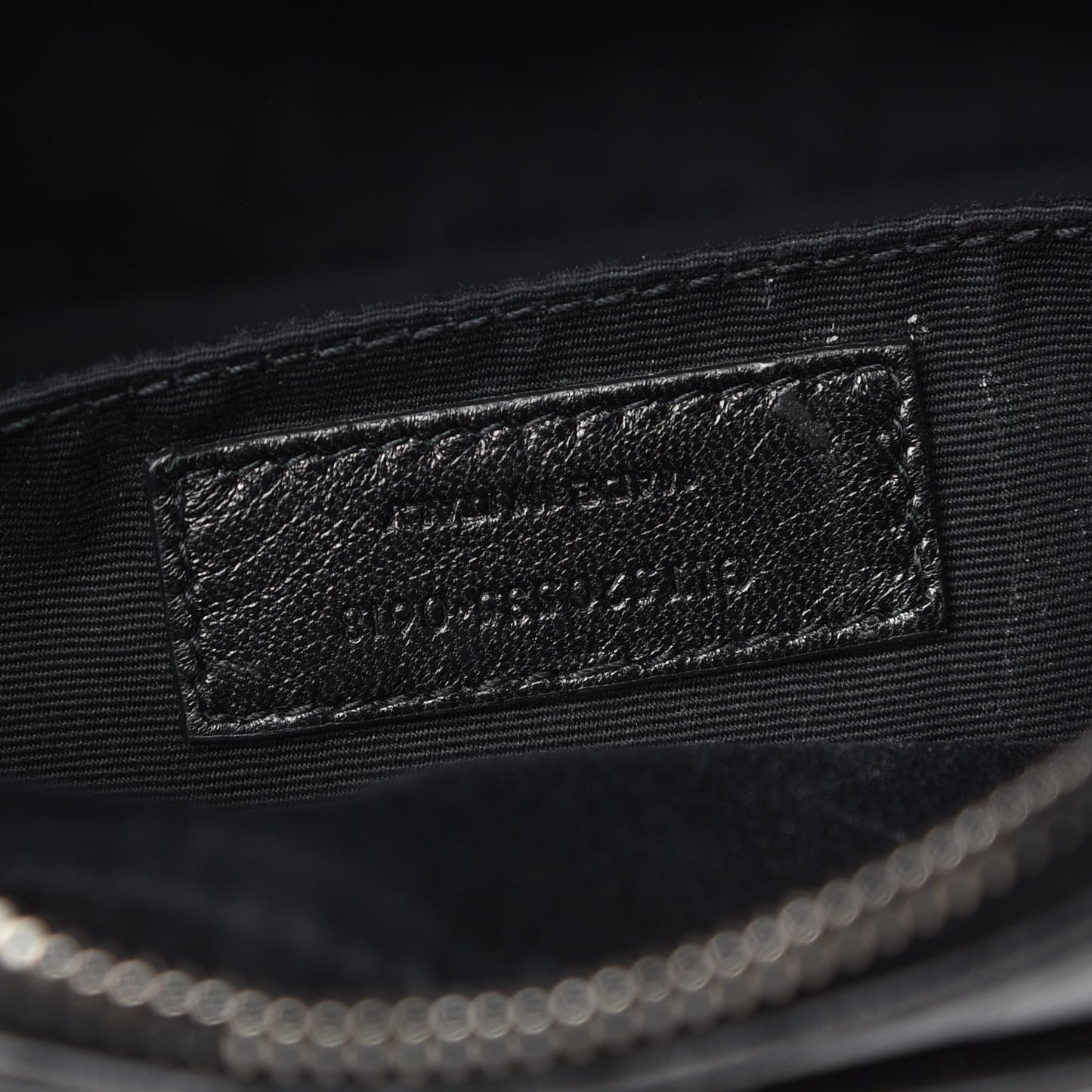Calfskin Crocodile Embossed Monogram Lou Camera Bag Black