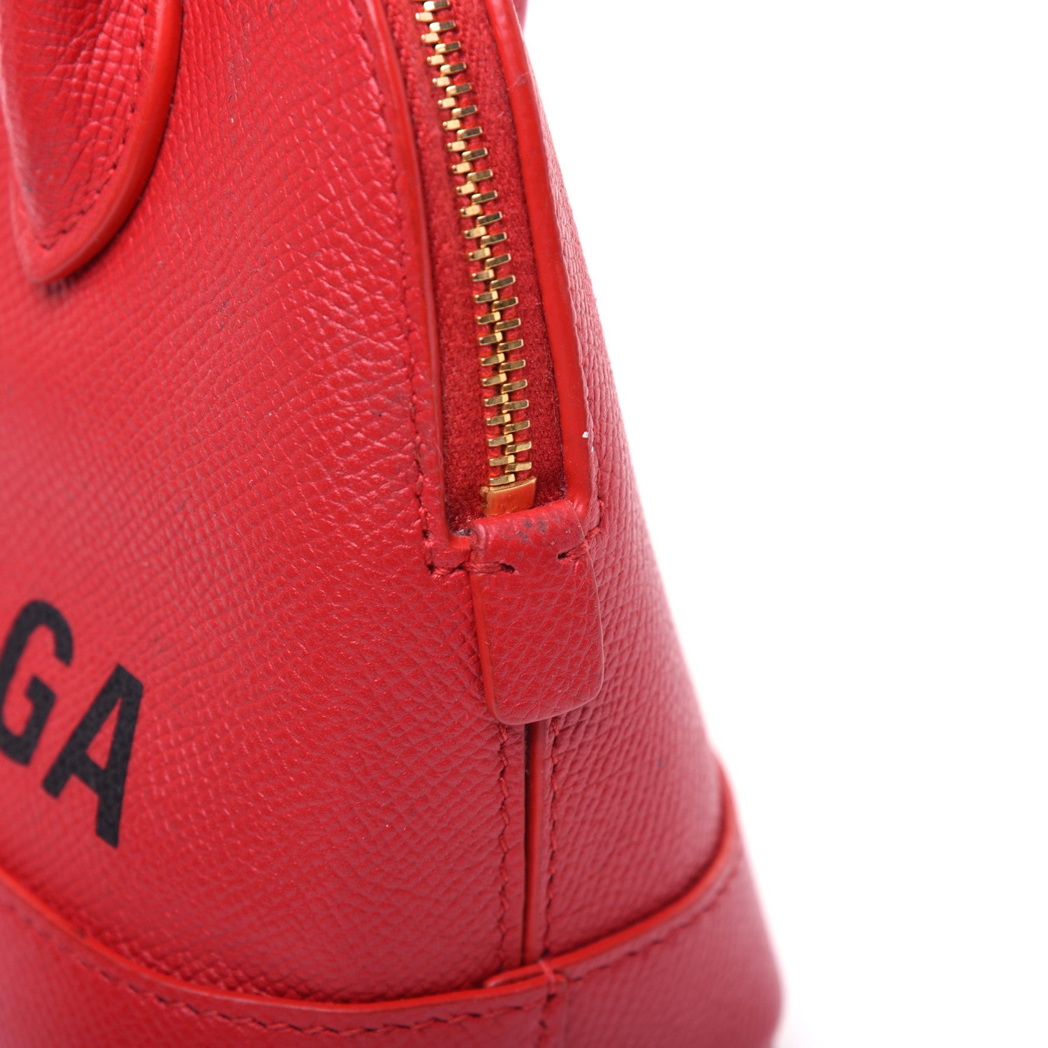 Balenciaga Grained Calfskin XXS Ville Top Handle Bag Rouge Coquelicot 14 of 22