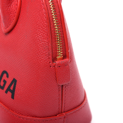 Balenciaga Grained Calfskin XXS Ville Top Handle Bag Rouge Coquelicot 14 of 22
