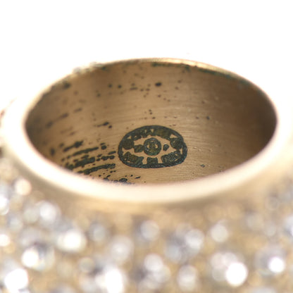 Chanel Crystal CC Ring 6.5 Gold 5 of 5
