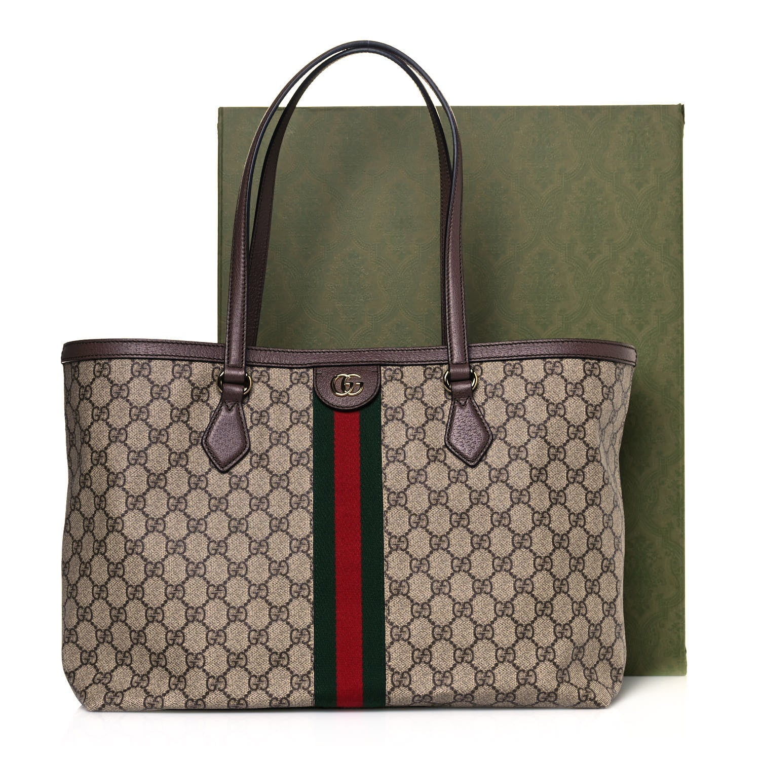 Gucci GG Supreme Monogram Medium Ophidia Shopping Tote Brown 11 of 11