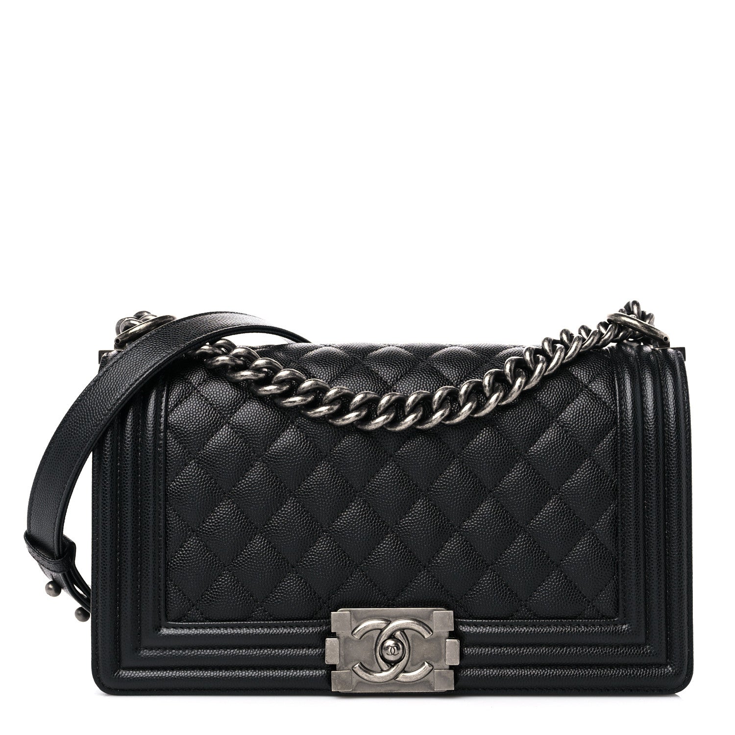 Chanel Caviar Quilted Medium Boy Flap Black 1 of 11