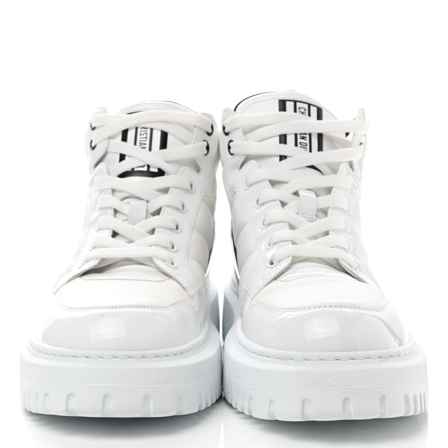 Nylon Fabric Womens D-Player High Top Sneakers 39 White Black