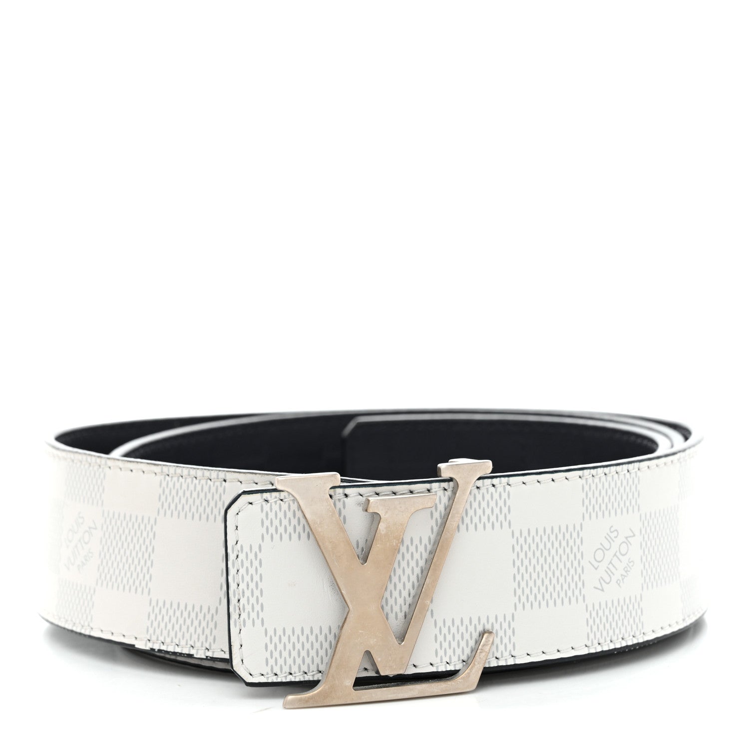 Louis Vuitton Damier Graphite Damier Infini 40mm LV Initiales Reversible Belt 95 38 Gray Black 1 of 7
