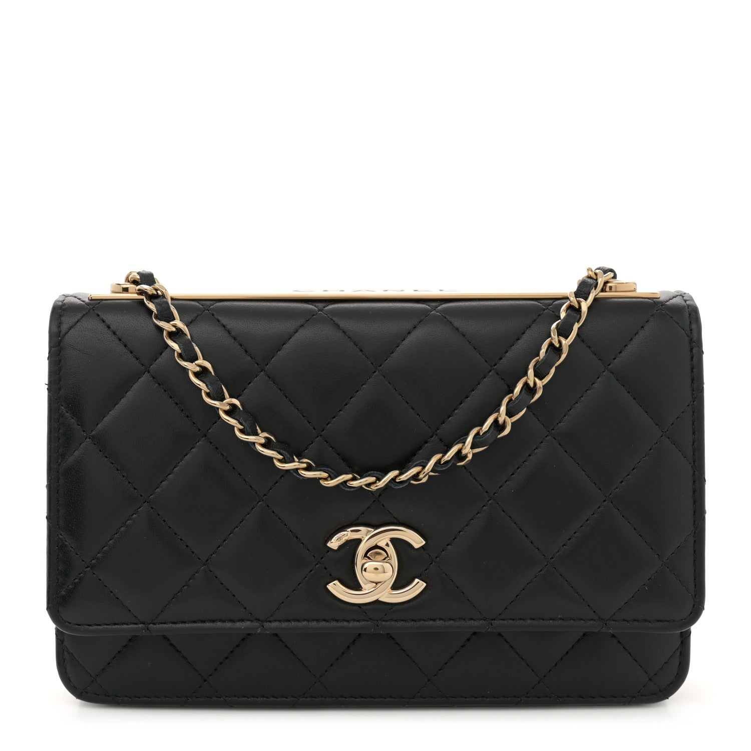 Chanel Lambskin Quilted Trendy CC Wallet On Chain WOC Black 1 of 11