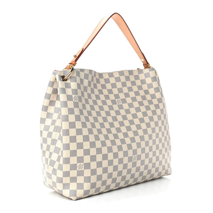 Louis Vuitton Damier Azur Graceful MM Rose Ballerine 3 of 10