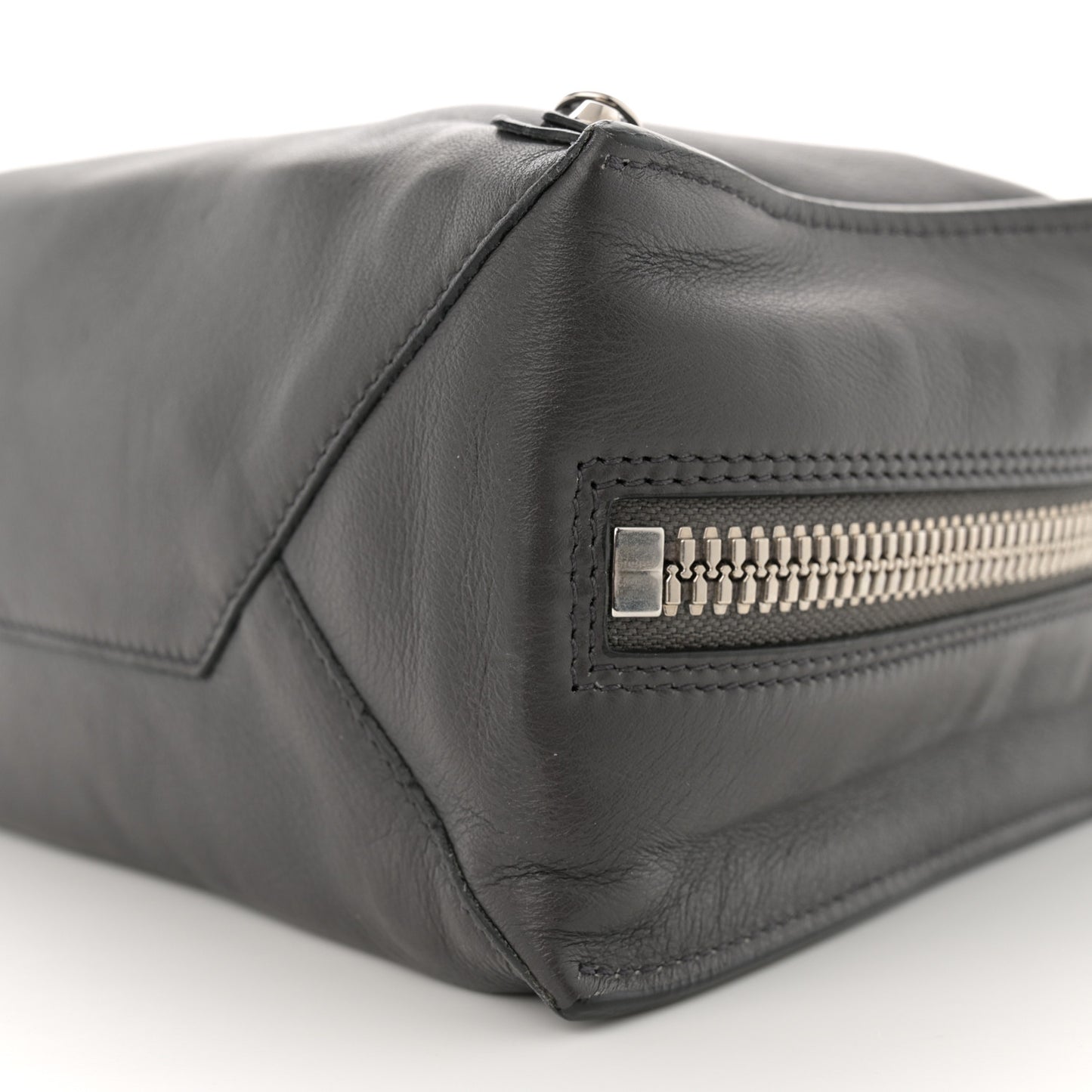 Veau Papier A6 Zip Around Tote Gris Fossile