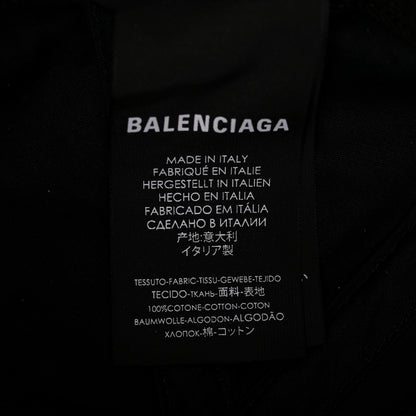 Balenciaga Bio Cotton Logo Classic Baseball Cap 59 L Black White 8 of 9