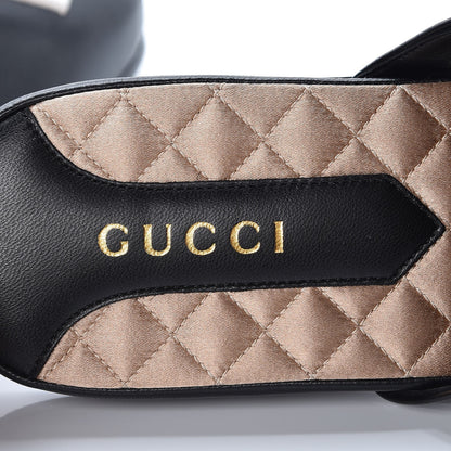 Gucci X MLB Lambskin NY Yankees Embroidered Mens GG Slippers 9.5 Black 5 of 8