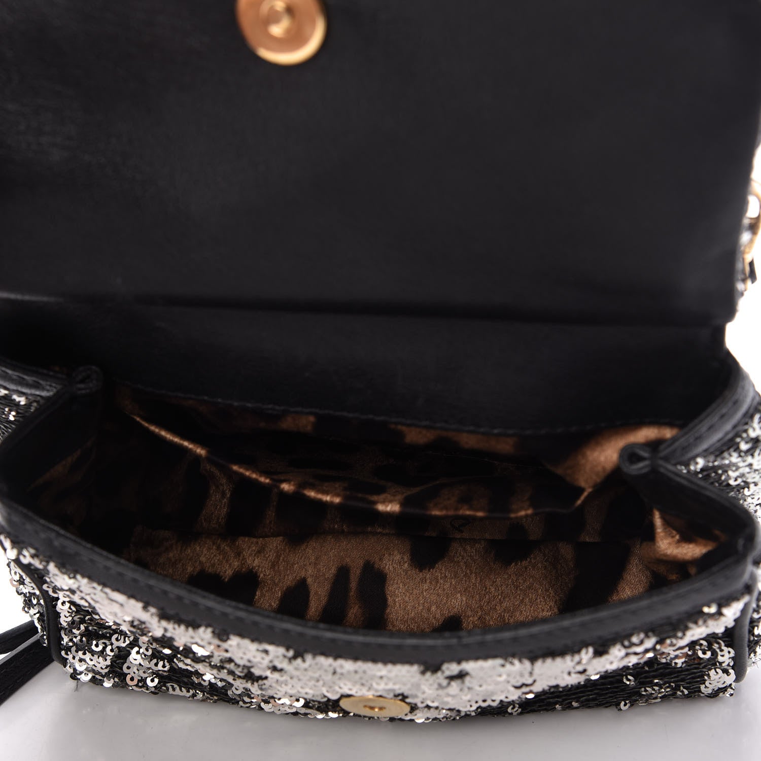 Dolce & Gabbana Sequin Small Miss Sicily Satchel Black 5 of 10