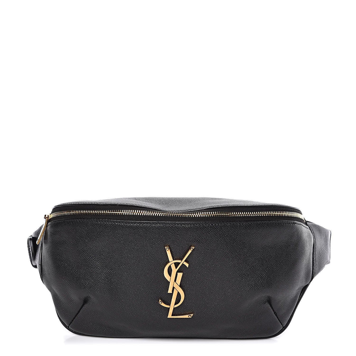 Saint Laurent Grain De Poudre Monogram Belt Bag Black 1 of 10
