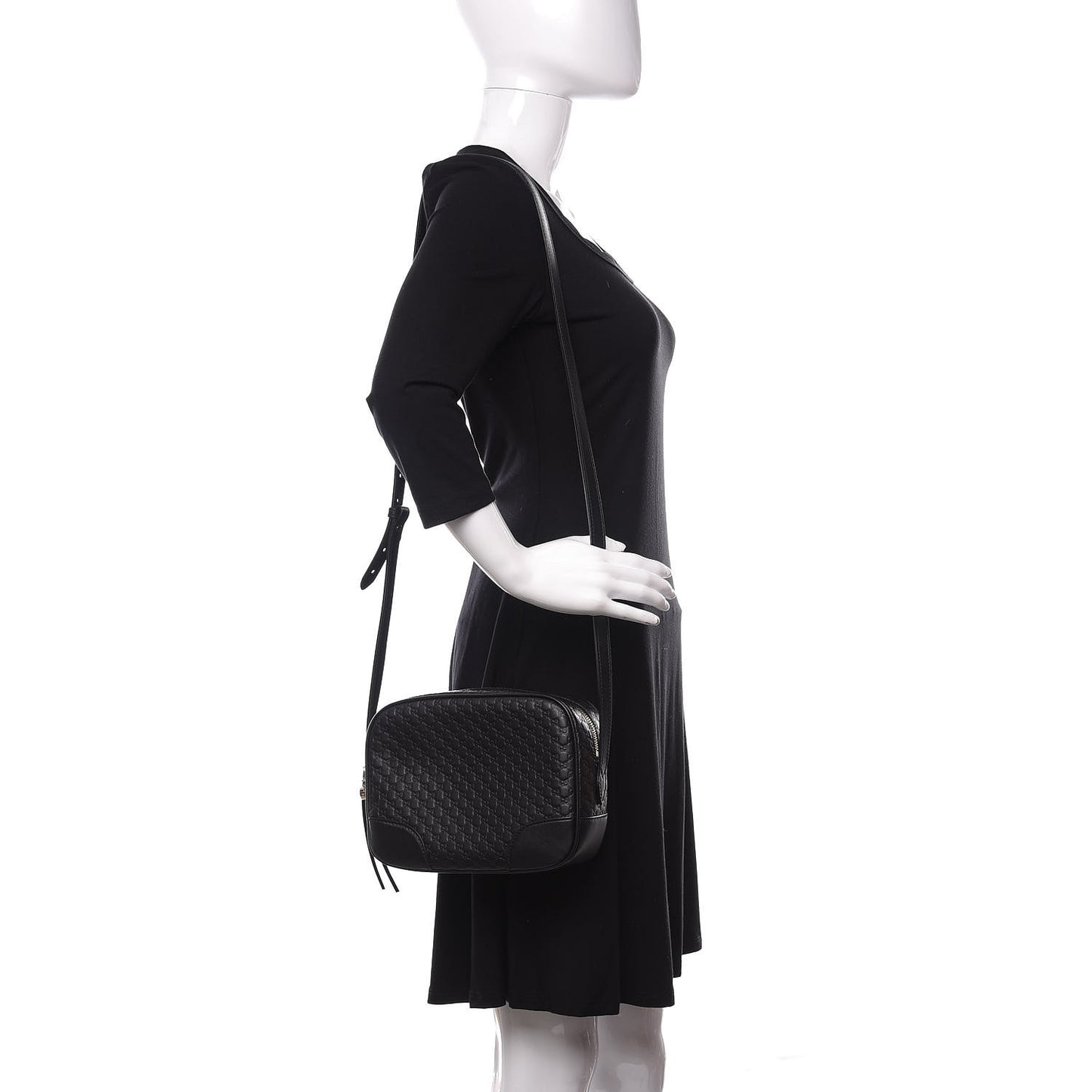 Microguccissima Mini Bree Messenger Bag Black