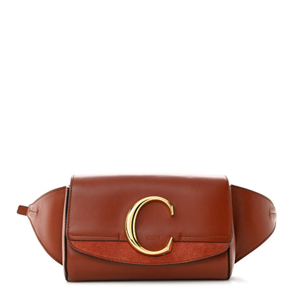 Chloe Calfskin Suede C Belt Bag Sepia Brown 1 of 12