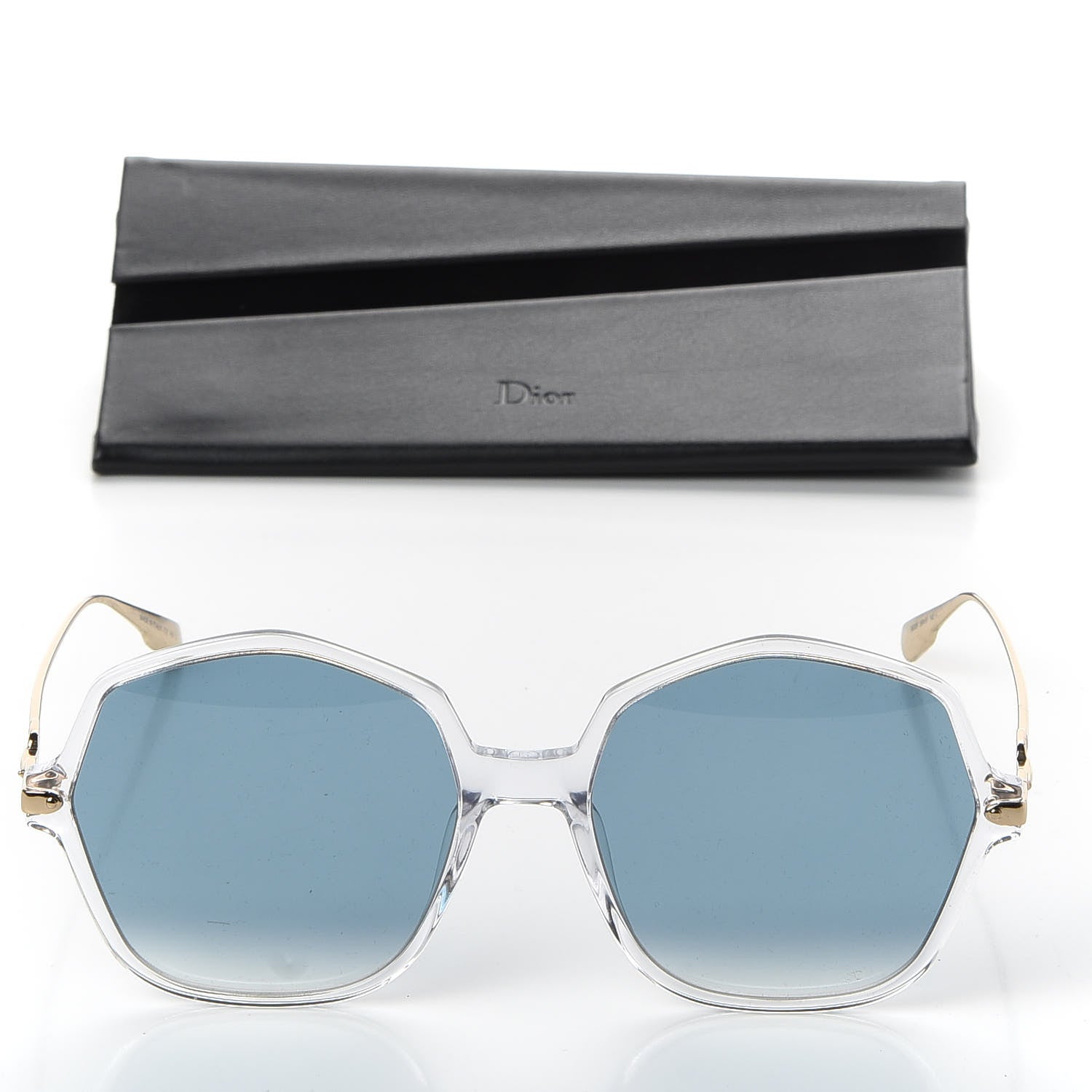 Christian Dior Acetate Metal Diorlink 2 Sunglasses Blue Gold 7 of 7