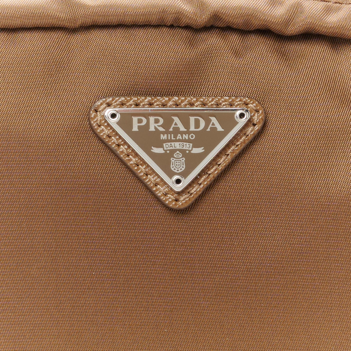 Tessuto Nylon Cosmetic Pouch Cacao