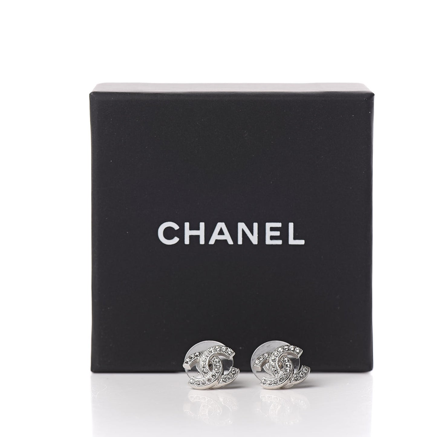 Crystal Timeless CC Earrings Silver
