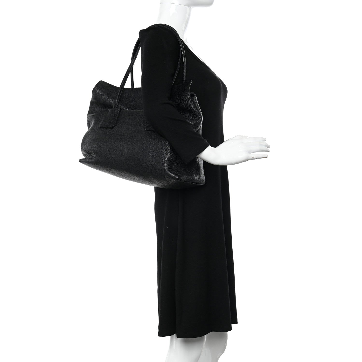 Burberry London Grainy Calfskin Medium Baynard Tote Black 2 of 12