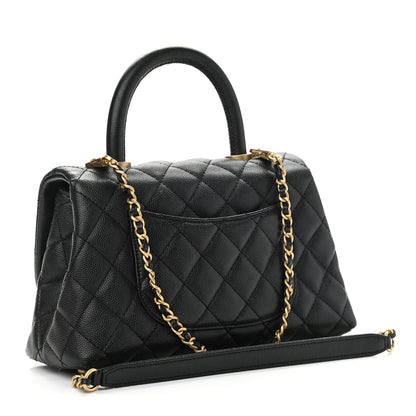 Chanel Caviar Quilted Mini Coco Handle Flap Black 3 of 11