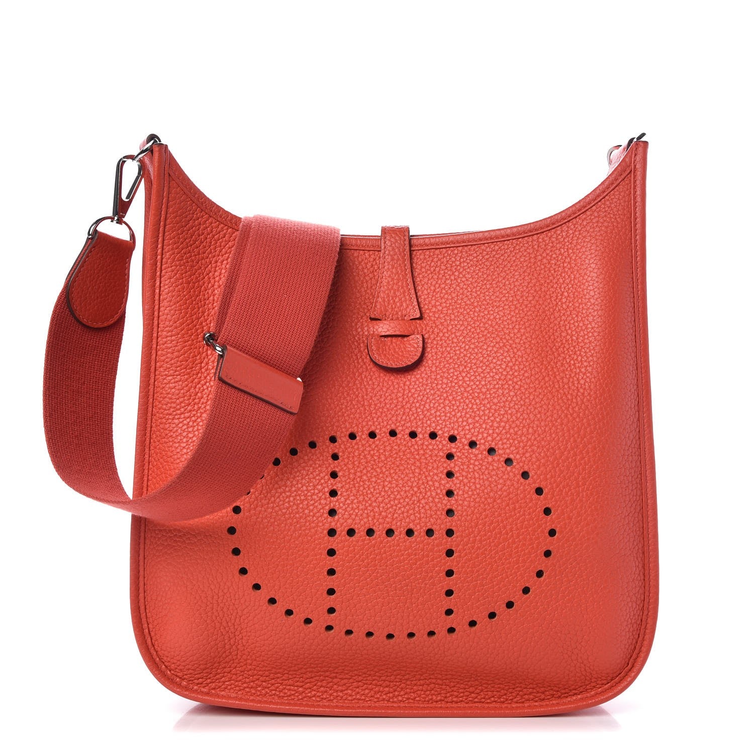 Hermes Taurillon Clemence Evelyne III PM Rouge Pivoine 1 of 8