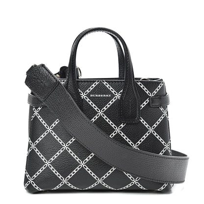 Burberry Goatskin Link Print Baby Banner Tote Black 1 of 11