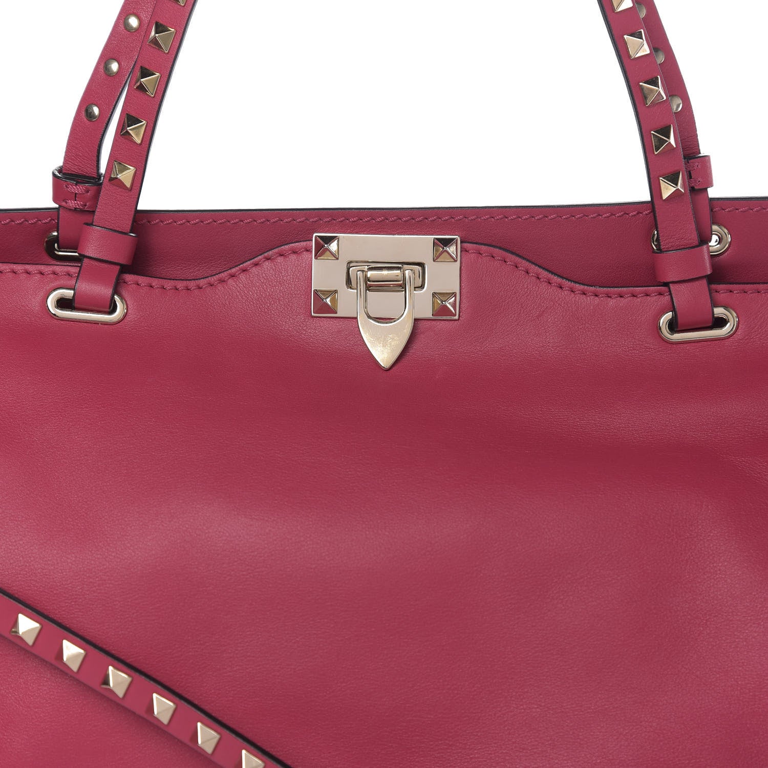 Valentino Garavani Vitello Medium Rockstud Tote Cyclamin 8 of 8