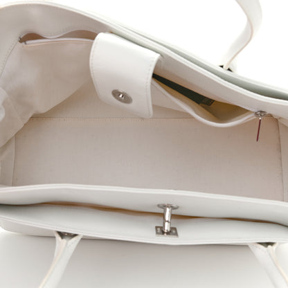 Chanel Calfskin Cerf Executive Shopper Tote White 5 of 12