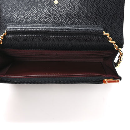 Chanel Caviar Quilted Wallet On Chain WOC Black 5 of 10