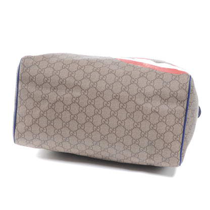 Gucci GG Plus Monogram Medium Boston USA Flag Unicef Duffle Blue 4 of 7