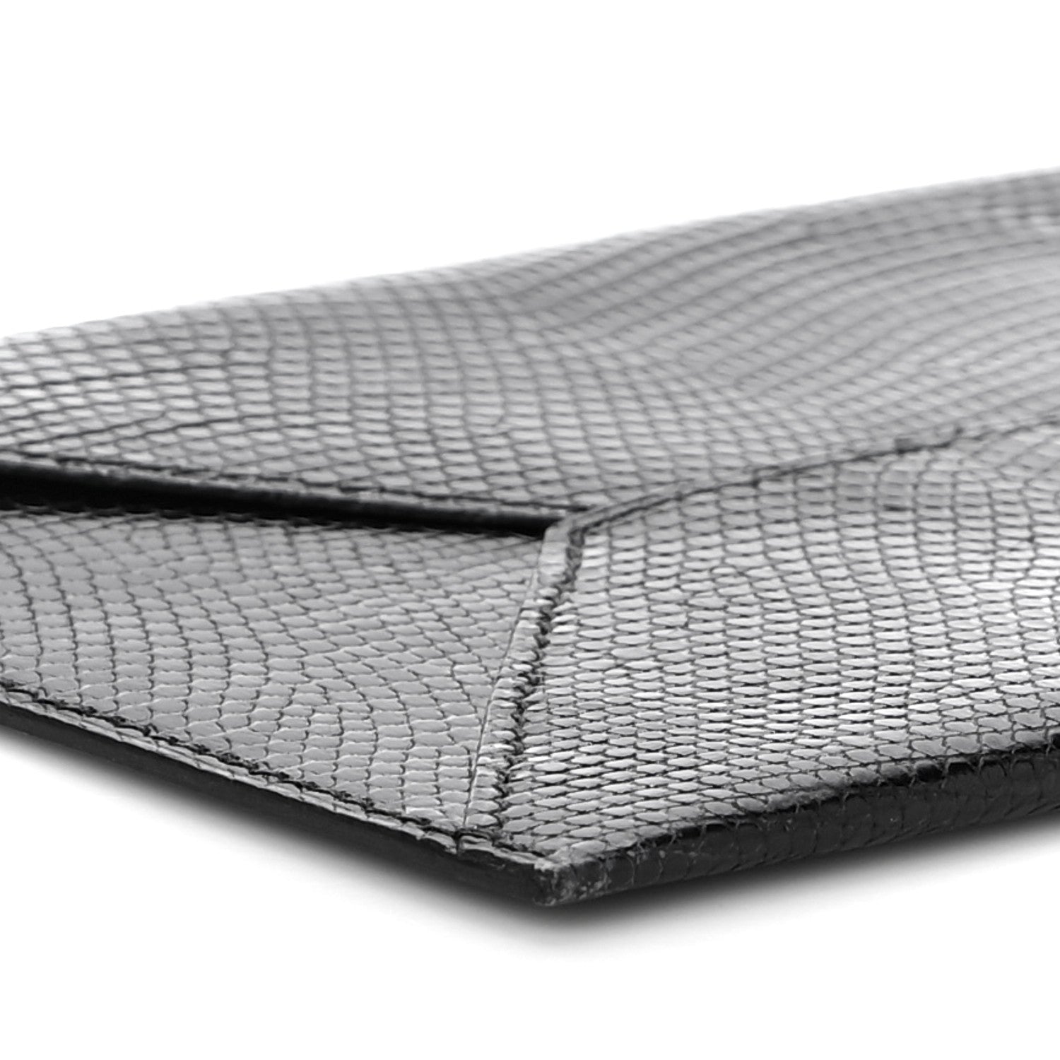 Hermes Lizard Niloticus Envelope Pouch Black 8 of 9