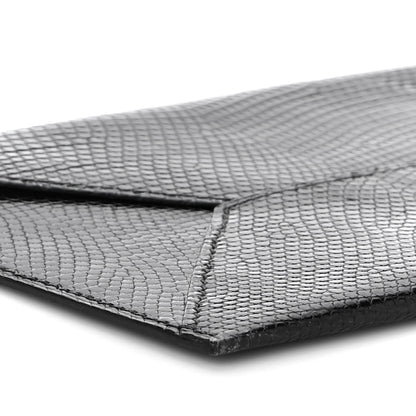 Hermes Lizard Niloticus Envelope Pouch Black 8 of 9
