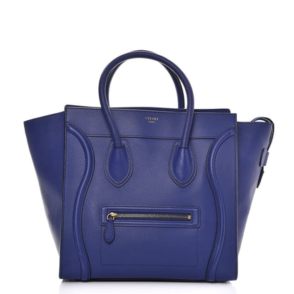 Celine Drummed Calfskin Mini Luggage Indigo 1 of 11