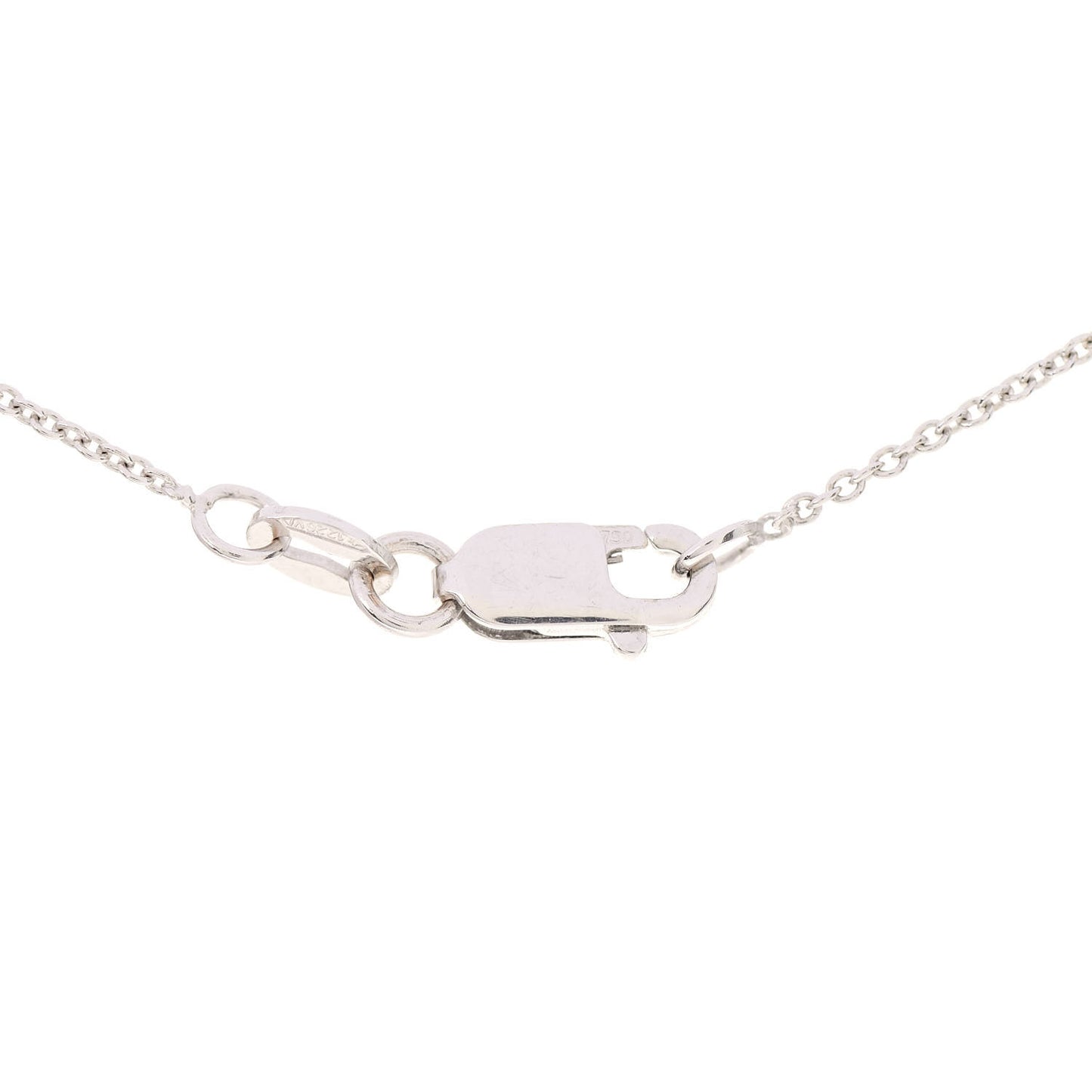 18K White Gold Diamond .10ct Diamonds by the Inch Pendant Necklace