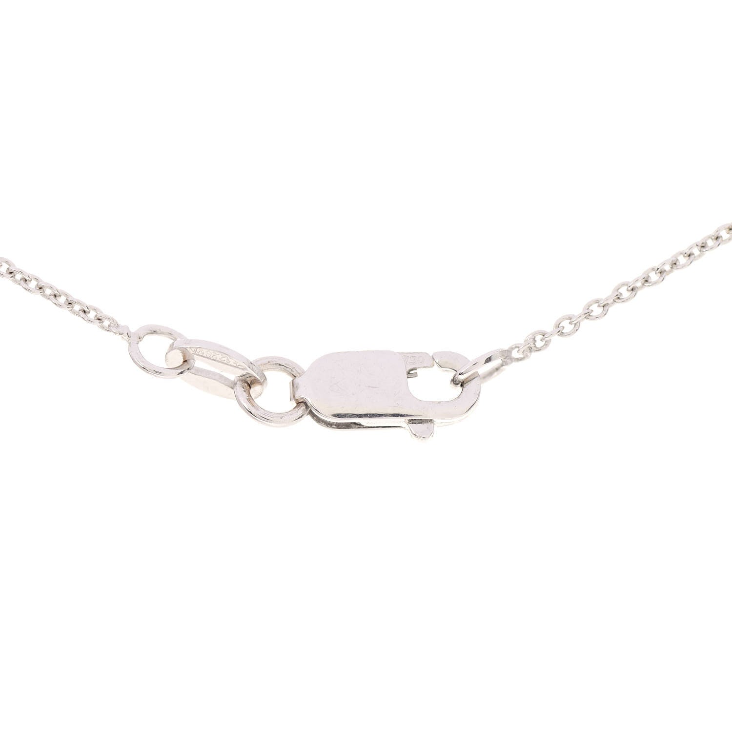 Roberto Coin 18K White Gold Diamond .10ct Diamonds by the Inch Pendant Necklace 6 of 6