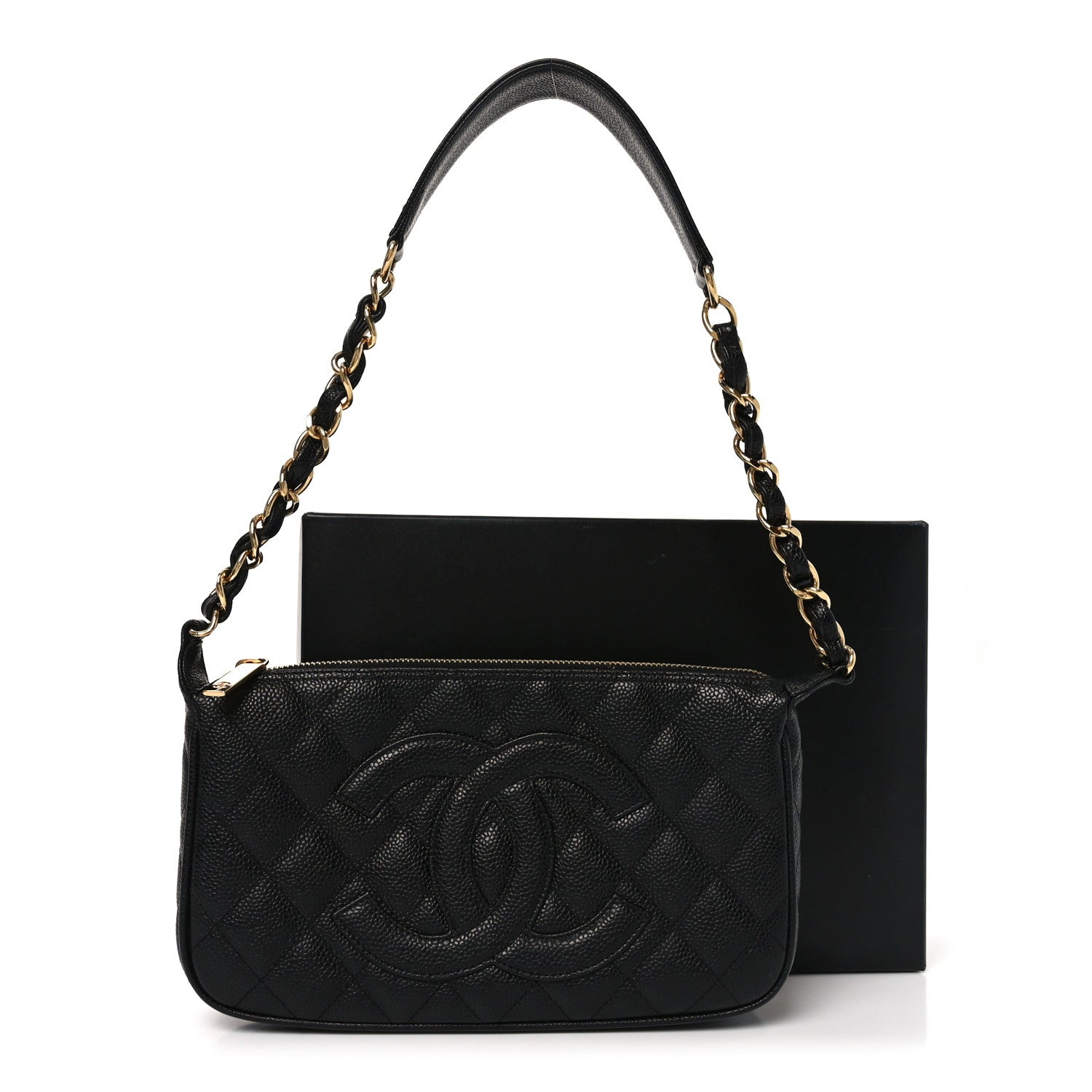 Chanel Caviar Quilted Timeless CC Shoulder Bag Black 10 of 10