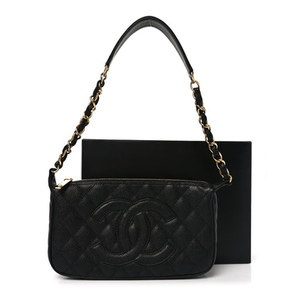 Chanel Caviar Quilted Timeless CC Shoulder Bag Black 10 of 10