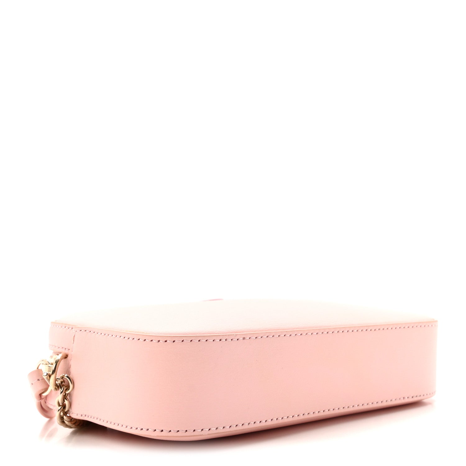 Gucci Dollar Calfskin Enamel Super Mini GG Marmont Chain Shoulder Bag Light Pink Blue 4 of 10