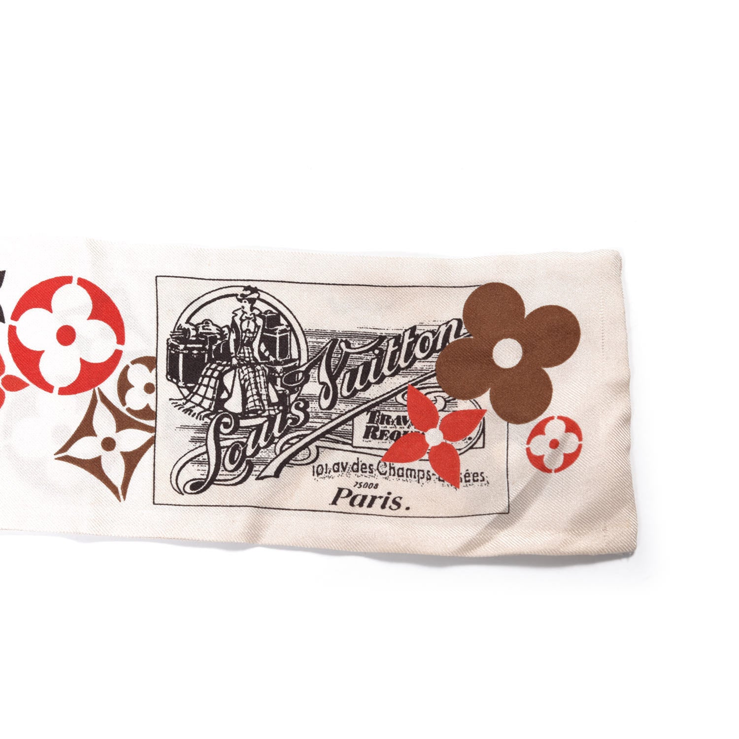 Louis Vuitton Silk Sweet Flower Bandeau Rouge 5 of 6