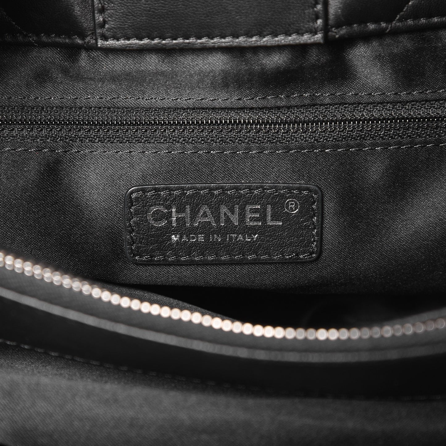 Lambskin Quilted 7 Large Tote Black