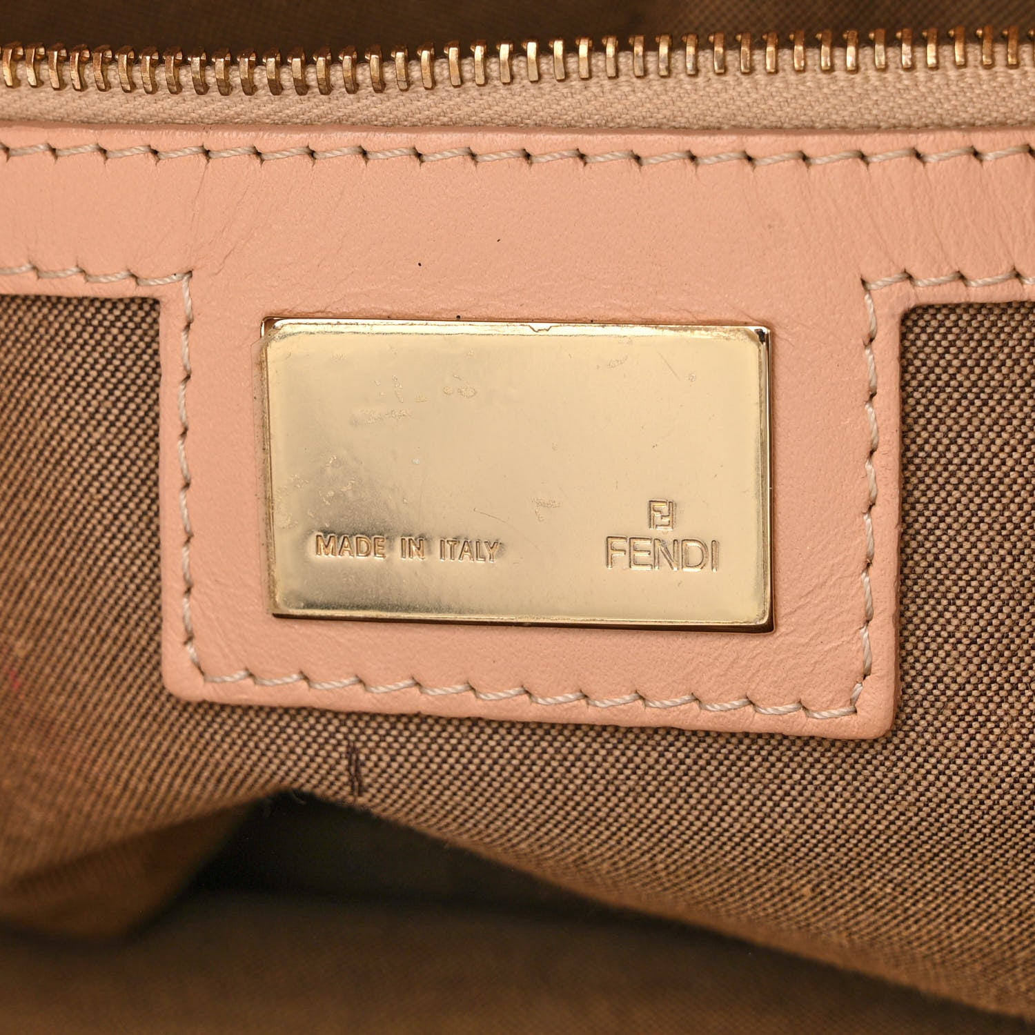 Fendi Zucchino Vitello Mini Mama Baguette Cipria 6 of 17