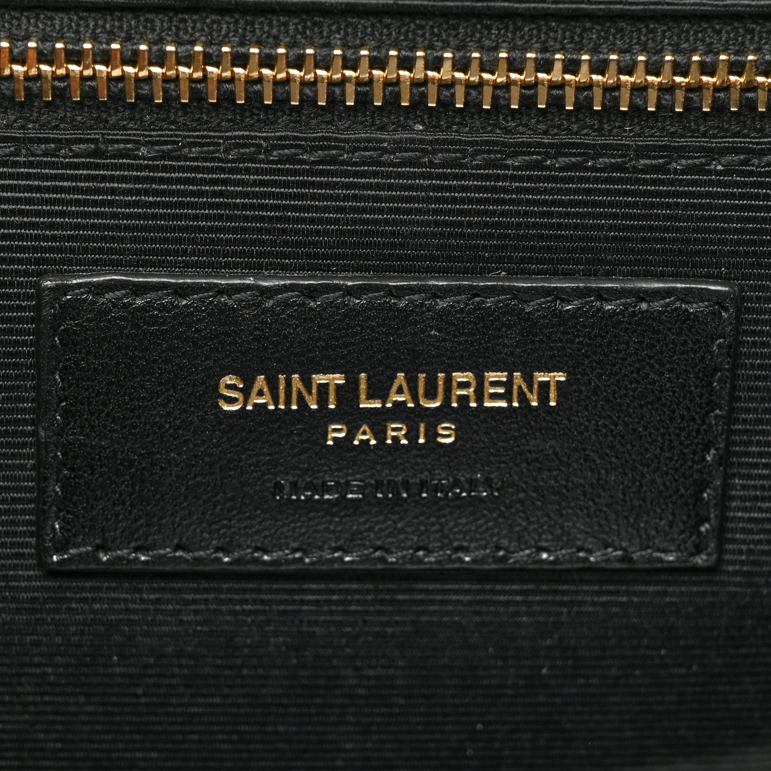Saint Laurent Grain De Poudre Matelasse Chevron Large Monogram Satchel Black 6 of 15