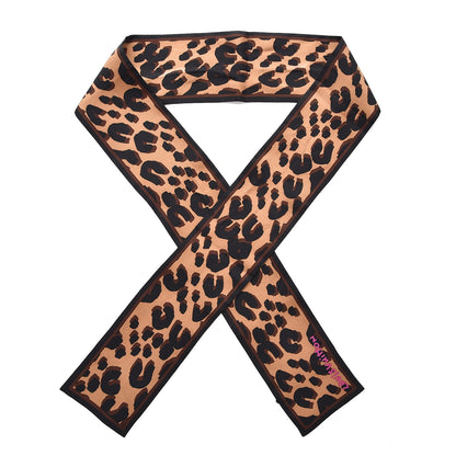 Louis Vuitton Silk Leopard Bandeau Scarf Marron 1 of 5