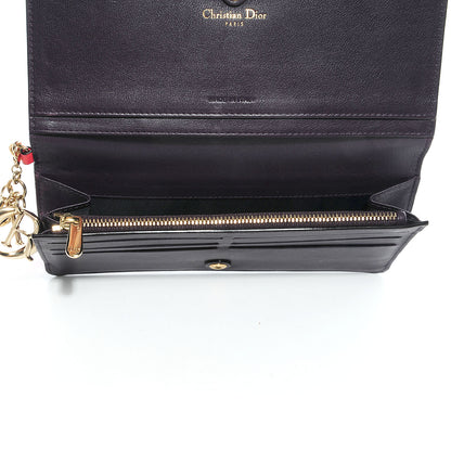 Christian Dior Bullcalf Diorissimo Wallet Orange Purple 7 of 8