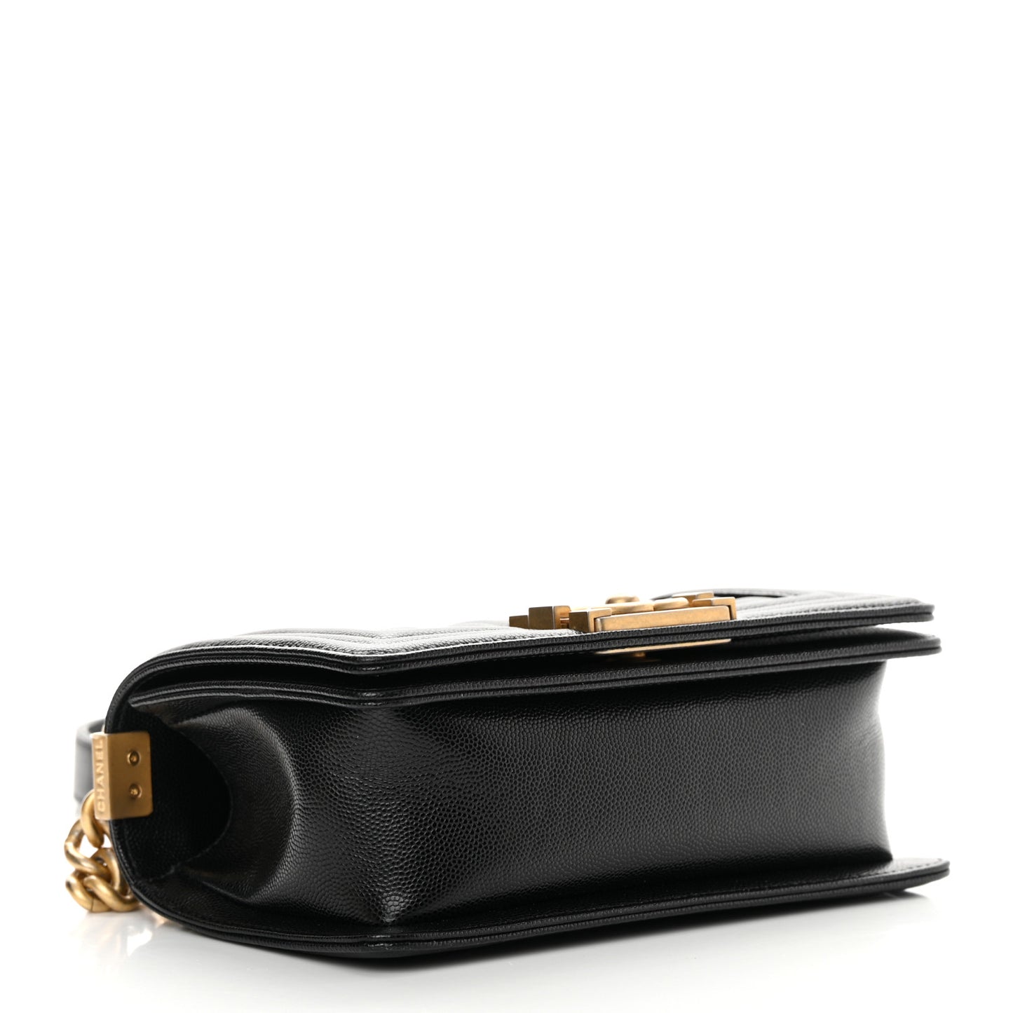 Caviar Quilted Small Boy Flap Black